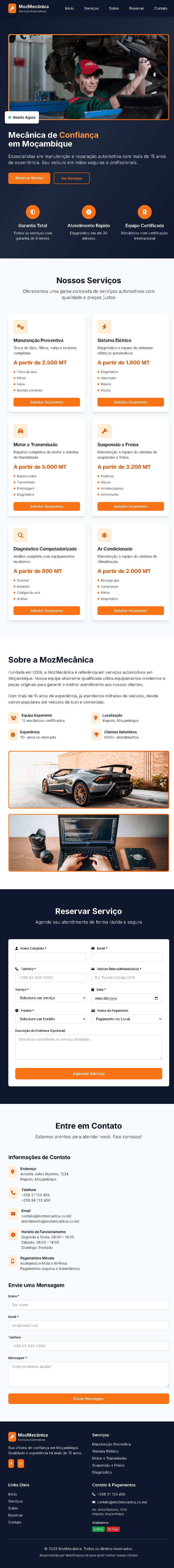 Oficina Automóvel Website